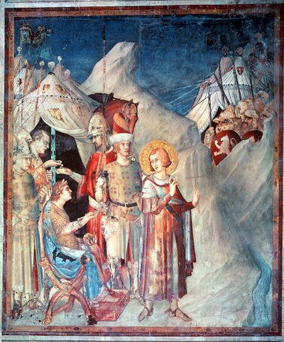 Saint Martin renonçant à sa vie de soldat, de la Vie de Saint Martin, 1326 - Simone Martini